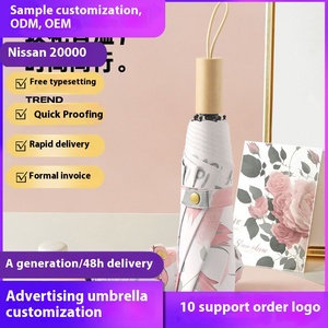 ร่มกันแดดขนาดเล็กสไตล์ญี่ปุ่นสำหรับผู้หญิงไวนิลกันแสงแดดมีที่จับแกะสลักไม้สไตล์ญี่ปุ่น - Product Image 6