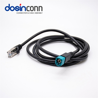 Fakra konektor kabel HSD wanita, LVDS ke 4pin 4p 2 4 6 Pin pria konektor merah muda MINI GPS Radio untuk mobil B C D H Z kode RG316