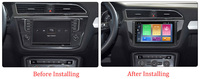 MEKEDE-Reproductor multimedia con Android 10 para coche, dispositivo con control de voz, 8 núcleos, 3 + 32G, 9 pulgadas, BT, wifi, 4G, para VW Tiguan 2017-2019