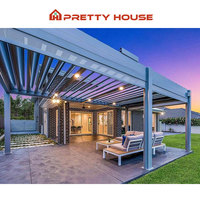 Système de toit à persiennes Bioclimatic Smart Cover facile à assembler Pergola étanche en aluminium auvent extérieur Gazebo Pergola