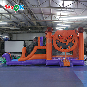 Sayok, carrera de obstáculos inflable de calabaza de Halloween, casa hinchable, Castillo de salto, carrera de obstáculos inflable de fantasmas para niños - Product Image 3