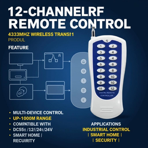 大功率12按钮无线自动遥控433兆赫射频带2264芯片固定代码热卖家用车库用 - Product Image 2