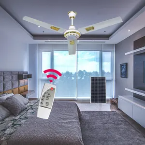 Ventilatore da soffitto solare da 56 pollici per camera da letto del salotto all'ingrosso più venduto per ventilatori da soffitto dubai con telecomando e regolatore