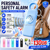 Alarme de sécurité personnelle de poche 130 dB avec lampe torche, sirène d'autodéfense, alarme d'urgence personnelle SOS pour femme et personne âgée OEM&ODM