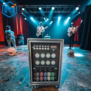 Manchange Socapex Outlet 24 Canali, Box di Distribuzione Elettrica Trifase per Impianti Audio Live, Distributore di <span class=keywords><strong>Corrente</strong></span> US Edison - Product Image 3