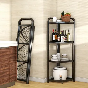 Bathroom ladder shelf modern wholesale metal storage rack 4-tier corner shelf