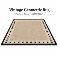 Tapis de chambre à coucher de style américain rétro, tapis d'appoint esthétique personnalisé, antidérapant, résistant à l'usure, insonorisant, en fausse laine douce, tapis OEM