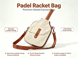 Sac à bandoulière pour raquette de pickleball, sac de sport en toile cirée, personnalisable, faible MOQ, sac pour raquette de paddle - Product Image 1