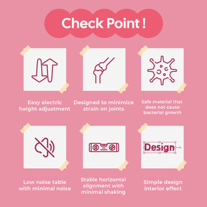헤디스 그루밍 스타일리시 높이 조절 가능 올 핑크 강아지 미용 테이블 세트 (팔걸이 포함, 미끄럼 방지 표면 합판 및 스틸, 한국산) - Product Image 4
