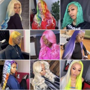 Perruque de Cheveux Humains Vierges Brésiliens en Noir Naturel 1B Long Full Lace Wig avec HD Lace Black <span class=keywords><strong>Blonde</strong></span>, 100% - Product Image 6