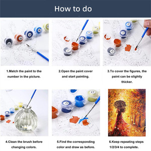 Kit de Arte en Lienzo para Pintar por Números OEM ODM: Cachorros <span class=keywords><strong>Jack</strong></span> <span class=keywords><strong>Russell</strong></span> en Bote con Patitos - Product Image 6