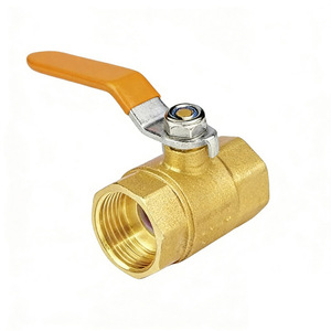 Robinet à boisseau sphérique Good Heart 4 6 1 pouce tout en cuivre à double filetage pour raccord de tuyauterie d'eau et vanne de vidange de plomberie - Product Image 2
