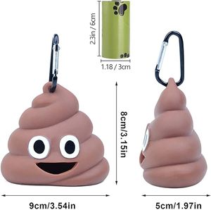 Déjections amusantes en forme de caca, un dispositif de collecte des déjections d'animaux de compagnie en silicone écologique spécialement conçu pour les animaux de compagnie - Product Image 4