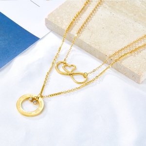 Conjuntos de Collares de Diamantes Americanos de Acero Inoxidable Chapados en Oro para Mujer, Collar Magnético de Moissanita de Oro Blanco, el Mejor Collar de la Amistad - Product Image 5
