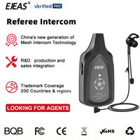 EJEAS F6 Intercom Arbitre 800m Full Duplex IP67 Étanche Mesh Football Intercom pour 6 Arbitres