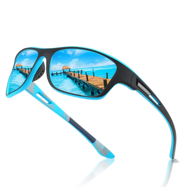 Gafas de sol deportivas clásicas para hombre, anteojos de sol al aire libre para ciclismo polarizados, con espejo TAC de Color, UV400