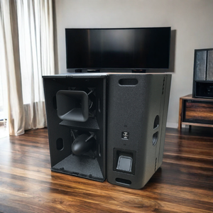 T24NL 전문가용 오디오 비디오 듀얼 12 박스 스피커 액티브 패시브 PA 시스템 콘서트용 1000W 출력 전력 4옴 임피던스 우든 - Product Image 6