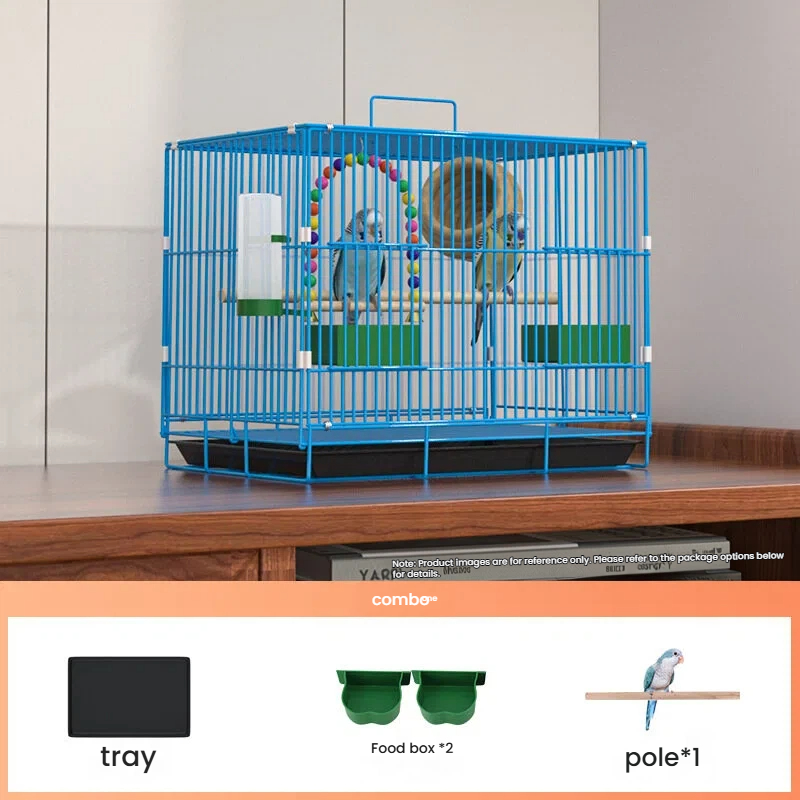Blue 35*26*33  [Pallet + 2 feeding troughs + standing pole]