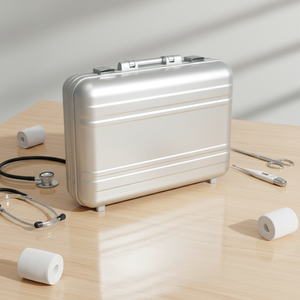 Maletín de Aluminio de Alta Calidad con Cerradura, para Uso Médico Familiar, para Dinero, para Cámara, Maletín Grande, Personalizable con Espuma OEM/ODM - Product Image 1