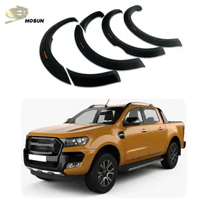 MOSUN PC Auto 4x4 Body Part Wheel Arch Injection LED Style Fender Flare Guard Deflector For Ford Ranger T7 2016-2018