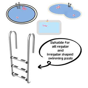 Échelle de piscine antidérapante populaire Cadison en acier inoxydable 304/316 avec marches de sécurité HAL-03/04 à 2/3/4/5 marches - Product Image 5
