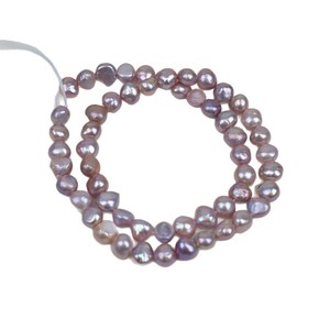 Baroque Purple Two-Sided Beaded String Natural <b>Freshwater</b> White <b>Pearl</b> Seedless DIY Raw Necklace <b>Bracelet</b> - Product Image 5