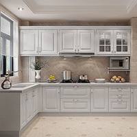 Meubles de cuisine de style Shaker de luxe, îlot de cuisine sur mesure avec évier prêt à assembler