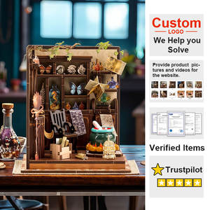 DIY merak koleksiyonu kitap Nook kuş kafesi ve sihirli kazan ile bir 3D ahşap bulmaca bir Retro ekran - Product Image 1