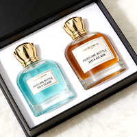 Bouteilles de parfum en verre vides de luxe en forme de couronne OEM ODM 50ML 100ML avec boîte