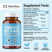 Capsules de Maca fermentée en gélules molles pour booster l'énergie et favoriser la détoxification corporelle chez l'homme, 120 capsules