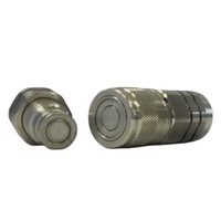 (ISO16028) Raccord rapide hydraulique à face plate en acier inoxydable 1" BSP/NPT pour raccords de tuyaux de mini-chargeuses