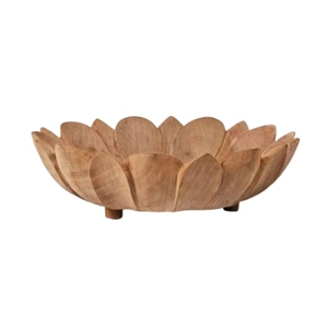 Cuenco Decorativo de Madera con Forma de Flor de Loto, Frutero, Centro de Mesa, Cuenco para Servir, para Mesa de Comedor, Mesa de Centro, Cocina, Decoración del Hogar - Product Image 1