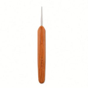 Perruca de Fibra Química con Mango de Bambú Carbonizado y Cabeza Metálica para Crochet de Rastas - Product Image 3