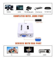 Convertisseur HDMI vers VGA MINI HD 1080P avec audio, adaptateur de boîte vidéo HDMI2VGA pour Xbox360 PC DVD PS3 PS4