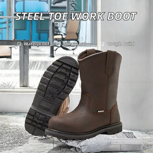 Scarpe da <span class=keywords><strong>Lavoro</strong></span> Antinfortunistiche con Punta e Suola in Acciaio, Stivali Wellington Antiperforazione per Uomo - Product Image 2