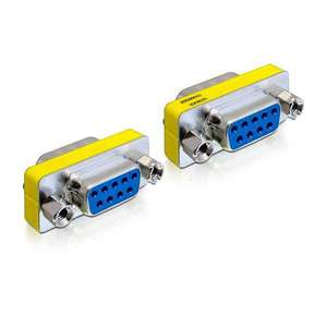 Adaptador - Sub-D 9 pines hembra a Sub-D 9 pines hembra, permite conectar dispositivos con conexiones compatibles, fabricado en - Product Image 1