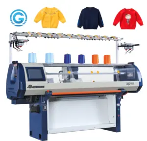 Completamente automatico jacquard maglione computerizzata macchina per maglieria piana