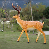 Sculpture d'animal en résine de fibre de verre faite à la main, grande taille, pour extérieur, sur mesure, taille réelle, cheval blanc, renne, cerf, statue à vendre