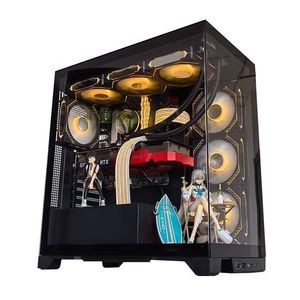 Chasis de PC MATX con Vista Panorámica Lateral Transparente, Refrigeración Líquida de 240/360, Gabinete de Computadora de Escritorio de <span class=keywords><strong>Torre</strong></span> Media <span class=keywords><strong>sin</strong></span> Pilares - Product Image 1