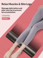 Rouleau en mousse EPP solide de haute qualité, surface lisse, bâton de yoga, exercice pour la colonne cervicale, relaxation des muscles, perte de poids, jambes, noir, souple