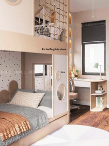 <span class=keywords><strong>Lit</strong></span> superposé en bois massif de style français minimaliste, design <span class=keywords><strong>cabane</strong></span> en bois, pour filles, petit <span class=keywords><strong>lit</strong></span> mezzanine à deux niveaux - Product Image 3