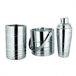 Kit de barra de acero inoxidable Kit de cuidado de barra Juego de utensilios de bar con bandeja Juegos de barra baratos para el juego de coctelera casera - Product Image 1