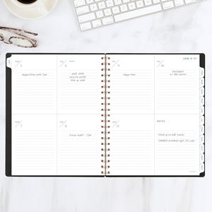 Customized Eco-friendly <b>A5</b> <b>Leather</b> <b>Cover</b> Enterprise Meeting Minutes <b>Notebook</b> Spiral Binding Gold Foil Logo Printing Simple Strap - Product Image 2