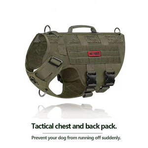 ONE TIGERS Tactical Dog <b>Harness</b> Adjustable Breathable MOLLE Vest For Medium Large Dogs Sport Style Durable Nylon - Product Image 5