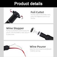 Ensemble d'ouvre-bouteille automatique pour vin avec logo personnalisé, rechargeable par USB, ouvre-bouteille électrique en acier inoxydable, cadeaux promotionnels