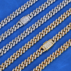 Cadena Cubana Miami de Moissanita Personalizada Premium, Plata 925, Chapado en Oro de 18K, Engaste de Bisel, Collar Iced Estilo Hip Hop, Joyería Bling - Product Image 5