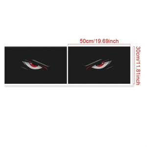 Autocollant en vinyle perforé pour phare de voiture avec logo personnalisé, effet œil de démon, autocollant en maille pour phare de voiture, effet œil en colère - Product Image 6
