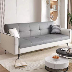 Divano <span class=keywords><strong>Letto</strong></span> in Pelle Multifunzionale, Moderno e Semplice, per Soggiorno e Appartamento, Singolo o Doppio Pieghevole - Product Image 1