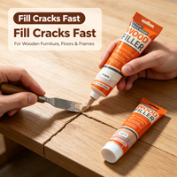 Pengisi Permukaan Kayu Cepat Kering Walnut Red Oak Log White Shades Sand Wood Filler untuk Memperbaiki Goresan Kayu.