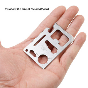 Multiutensile Tascabile 11 in 1 per Esterni, Strumento Tattico di Sopravvivenza a Forma di Carta di Credito - Product Image 4
